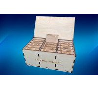 Wooden lashbox for 15 tablets
